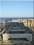 SZ3189 : Disused pier on Hurst Point by Rod Allday