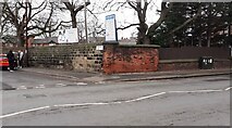 SE2735 : Wall bounding Children's Corner Childcare  Headingley Nursery at Cardigan Lane/Cardigan Road junction by Roger Templeman