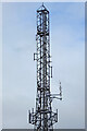Police communications mast (detail) near Stafford