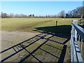 Gates to the Usk Showground, near Gwernesney