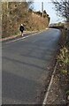 Walking towards a bend in Old Ross Road, Whitchurch, Herefordshire 