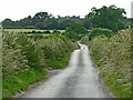 Lane west of High Offley in Staffordshire