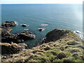 Narrow headland southwest of Through Gang Point