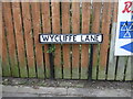 Wycliffe Lane sign