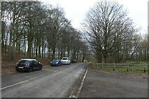 SE3532 : Temple Newsam Road from Lawn Pond car park by DS Pugh