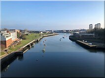 NZ4057 : View to Sunderland Harbour from Wearmouth Bridge by David Robinson