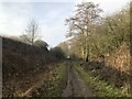 Route of the former Bishop Auckland - Durham railway at Brandon