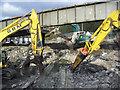 The demolition of the Station Brae Bridge in Galashiels