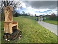 Carved wooden chair