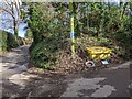 Lane junction and salt box for clearing ice and snow in winter