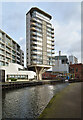 Nottingham One seen from The Nottingham Canal, Nottingham