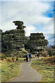 SE2064 : Walking through Brimham Rocks by David Dixon