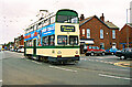 Blackpool tram no. 762 in North Albert Street, passing Pharos Street, Fleetwood, Lancs