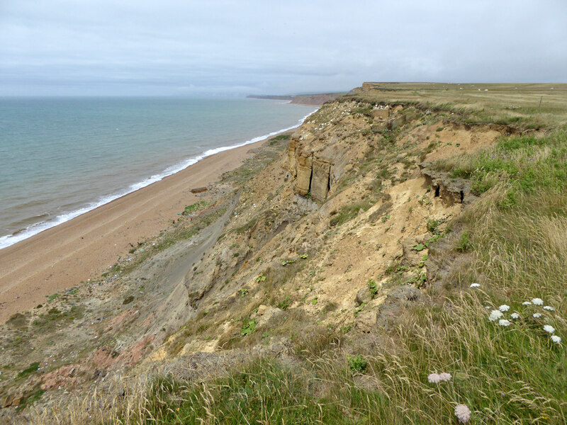 Cliff some way west of Cowleaze Chine © Robin Webster :: Geograph ...