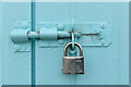 Lancing Beach: Hut, locked up for the winter