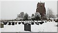 SJ5306 : All Saints Church, Berrington, in the snow by TCExplorer