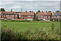 Housing and sports field in Nuneaton, Warwickshire