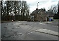 Mini-roundabout on the B834