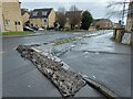 Oxley Road - Long Hill Road with pile of melting snow