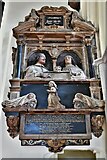 TM0458 : Stowmarket, St. Peter and St. Mary's Church: Dame Dorothy Forth (d. 1641) wife of William Tyrell memorial 1 by Michael Garlick