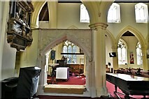 TM0458 : Stowmarket, St. Peter and St. Mary's Church: Margaret Tyrell monument (d.1449) under the eastern arch by Michael Garlick