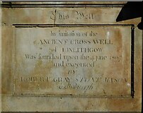NT0077 : The Cross Well, carved plaque by Richard Sutcliffe