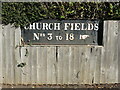 Church Fields sign