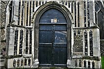 TM0458 : Stowmarket, St. Peter and St. Mary's Church: North doorway by Michael Garlick