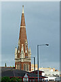 Spire of Baxter United Reform Church in Kidderminster