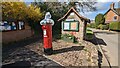 Postbox with knitting on top in Acton Trussell