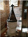 Font in St Petrock and St Barnabas church, Farringdon