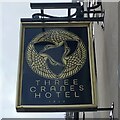 The sign of the Three Cranes Hotel