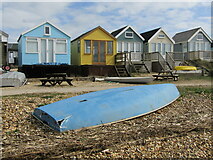 SZ1891 : Mudeford Spit - Beach Huts by Colin Smith
