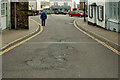 A structural failure in the road surface on Fore Street