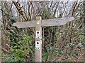 Right of way sign near Kimpton Down Farm