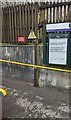 Notices on the approach to Ivybridge station, Devon