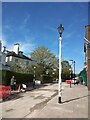 A wrapped lamp post in Magdalen Road, Exeter