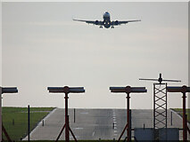ST5165 : Landing gear at Bristol Airport runway by Thomas Nugent