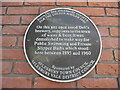 Plaque in Bourbon Street, Aylesbury