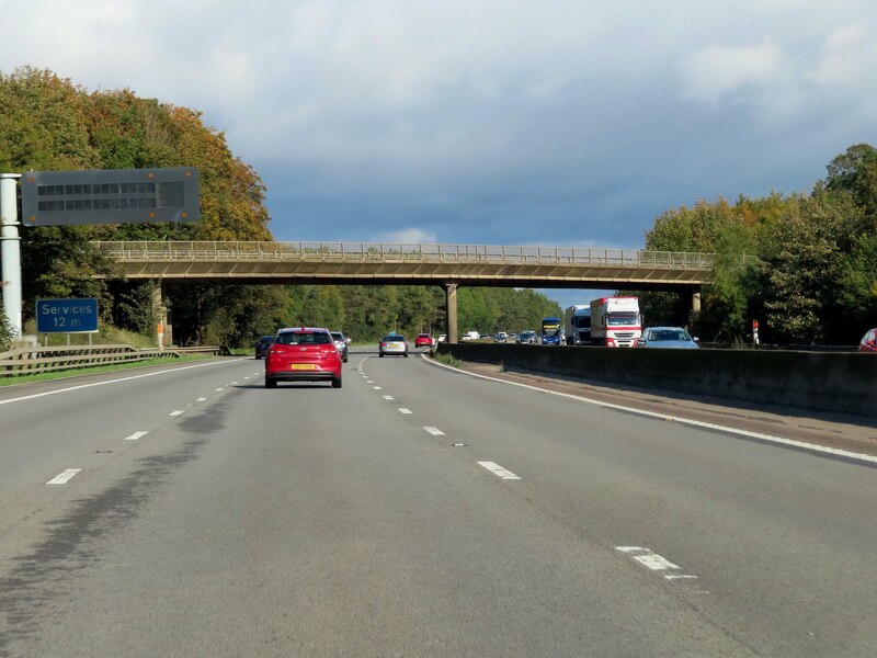 Gilmorton Road crosses the M1 © Steve Daniels :: Geograph Britain and ...