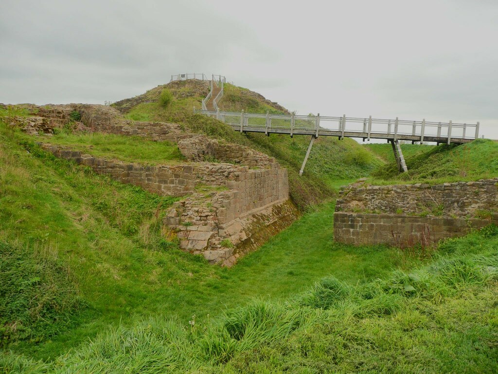 Moat, motte and footbridge, Sandal... © Humphrey Bolton :: Geograph ...