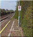 Notice at the western end of platform 2, Ivybridge station, Devon