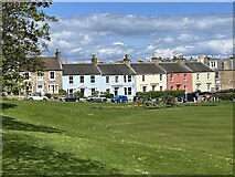 NT5585 : Brightly Painted Houses in the Quadrant North Berwick by Jennifer Petrie