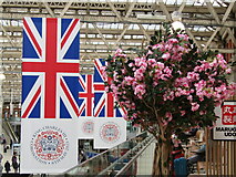 TQ3179 : Waterloo Station - Coronation Banners by Colin Smith