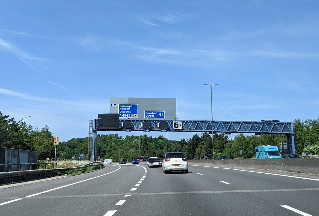 Junction 25a On The M4 Heading West Rob Purvis Geograph Britain   7490549 87ade47e 1024x1024 