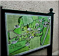 Village map and information, Llandenny, Monmouthshire