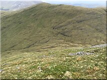 NN1051 : Steep grassy western slope of Sgurr na h-Ulaidh by Steven Brown