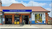 TQ1090 : Northwood Hills Underground Station by Mark Percy