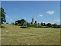 View from the River Tanat / Afon Tanat to the church at Llanyblodwel