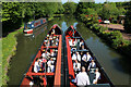 SK4546 : Erewash Canal - a brass band in two barges by Chris Allen